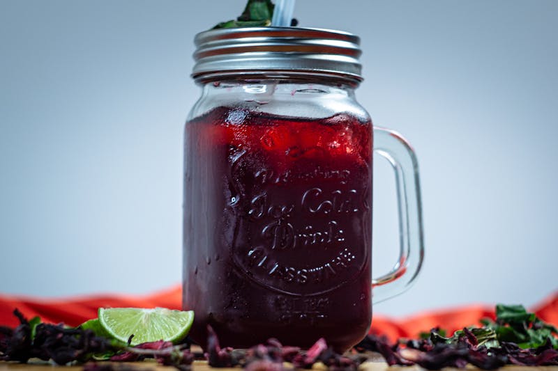 Hibiscus agua fresca drink