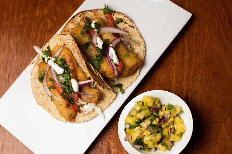 Chicken burrito with toppings